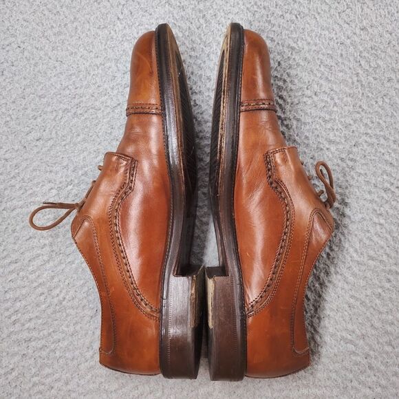 Cable & Co Executive Cap Toe Oxford Dress Shoes Brown Leather Lace Up Mens 11 D - Picture 8 of 16
